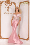 Plus Size Two tone off shoulder Mikado Mother of Bride gown – 2011M2159