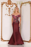 Two tone off shoulder Mikado Mother of Bride gown - 2011M2159