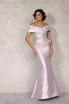 Plus Size Two tone off shoulder Mikado Mother of Bride gown – 2011M2159