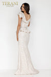 Champagne Long Stretch Jacquard Mother Of The Bride Dress - 2011M2167