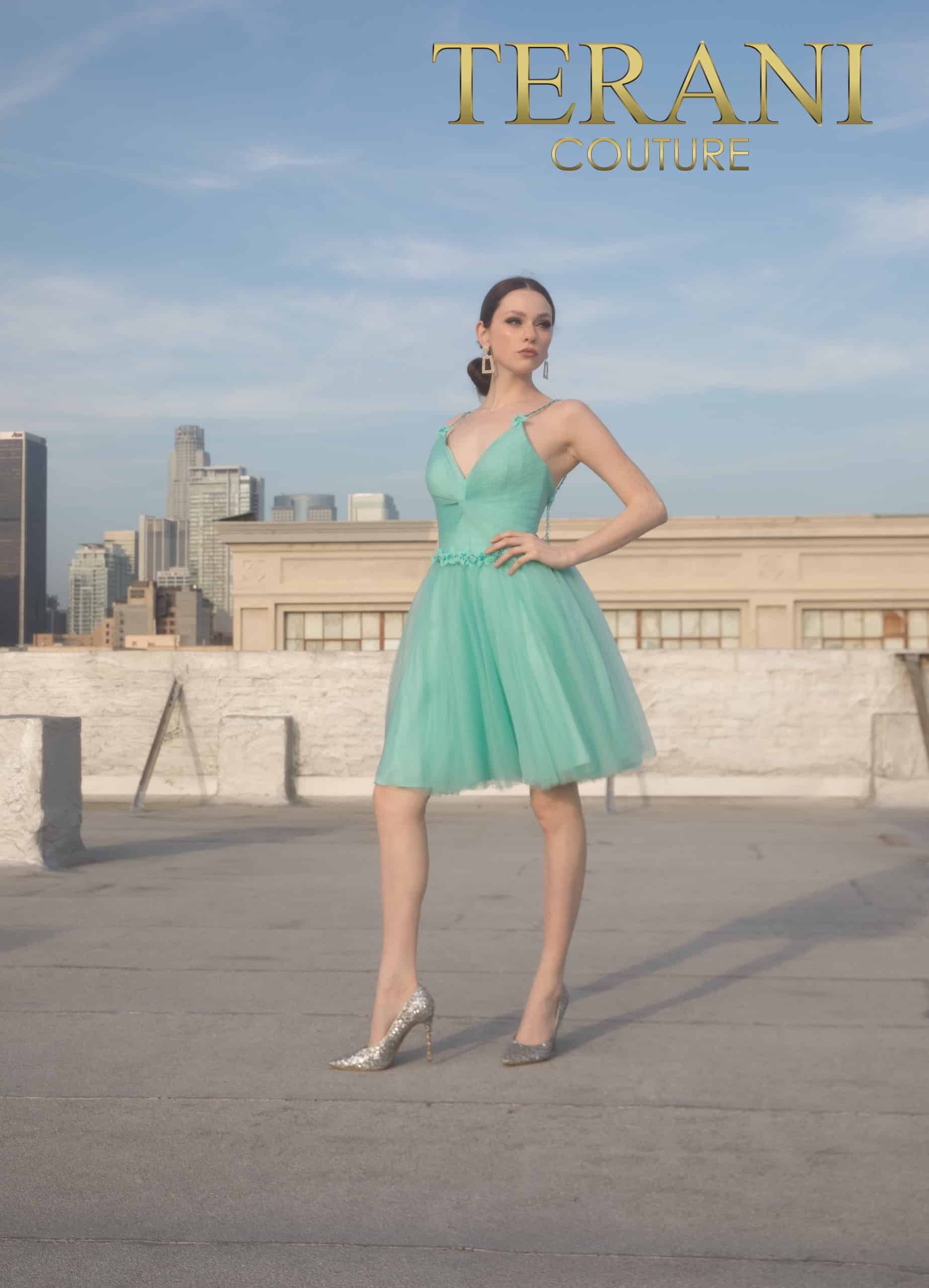 Tiffany Tulle Short Prom Dress with Crystals - 2011P1024