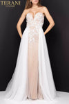 Sweetheart Neckline Beaded Prom Gown with Tulle Overskirt - 2011P1055