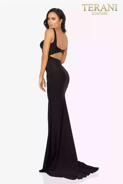 Sexy Cut out midriff prom dress with twist Jersey skirt -  2011P1061