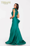 One shoulder Mikado gown with 3D flowers - 2011E2427