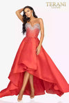 Crystal high low evening dress with a sweetheart neckline -  2012P1286