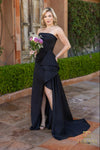 Strapless A-line Gown with a Cascading Peplum - 2012P1288