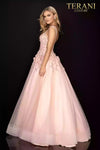 Cap sleeve illusion formal prom ball gown -  2012P1411