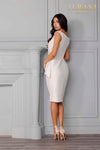 Off Shoulder V-Neck Peplum Short Dress - 2021C2610