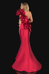 Crimson, Deep Sea Long Mikado Evening Dress - 2021E2809