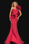 Crimson, Deep Sea Long Mikado Evening Dress - 2021E2809