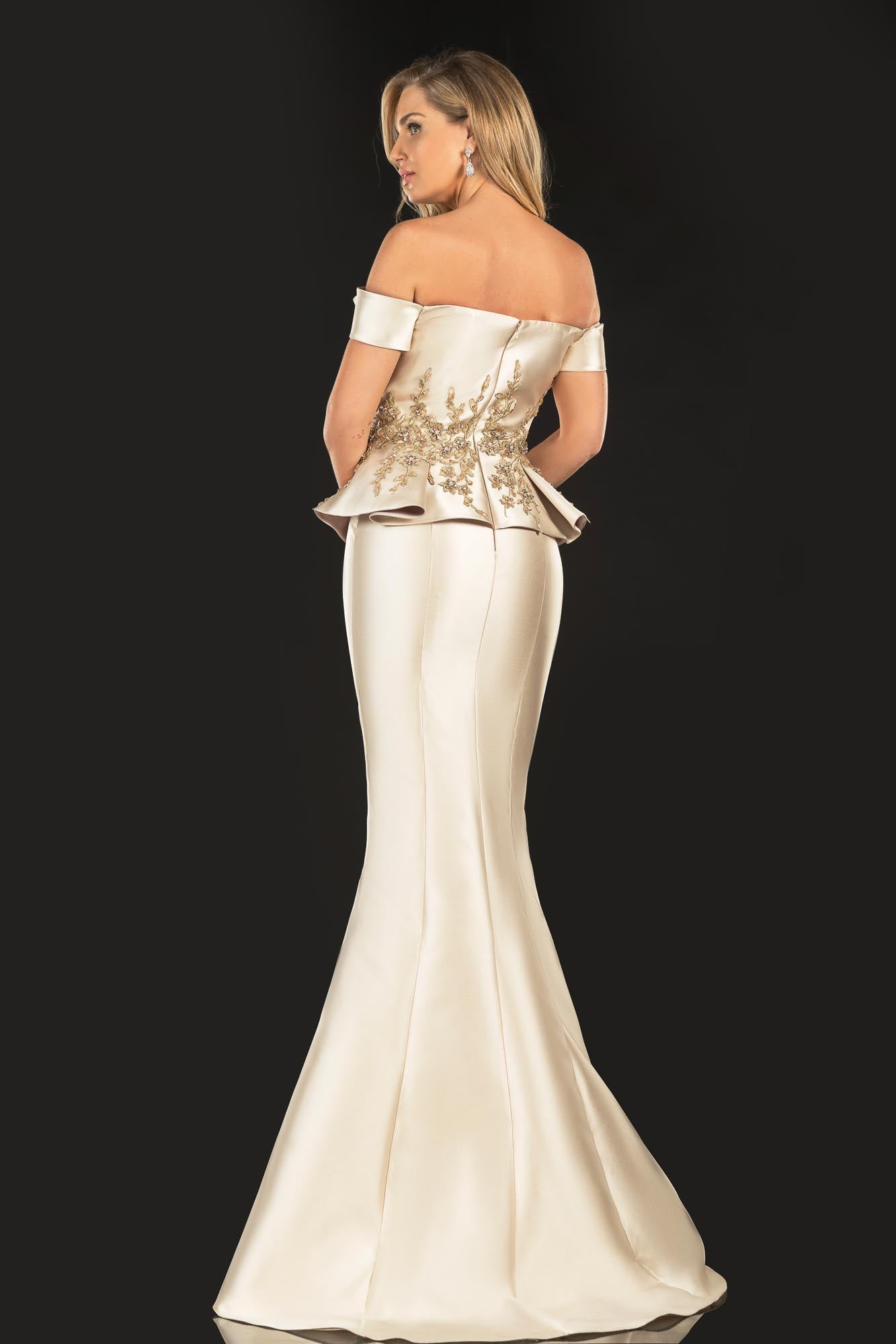 Evening Structured Mikado Off Shoulder - 2021E2835