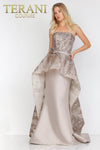 Evening Strapless Gown with Overskirt - 2021E2865
