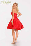 Strapless Sweetheart Neckline Taffeta Mini Prom Dress - 2021H3323