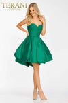 Strapless Sweetheart Neckline Taffeta Mini Prom Dress - 2021H3323