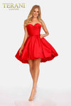 Strapless Sweetheart Neckline Taffeta Mini Prom Dress - 2021H3323