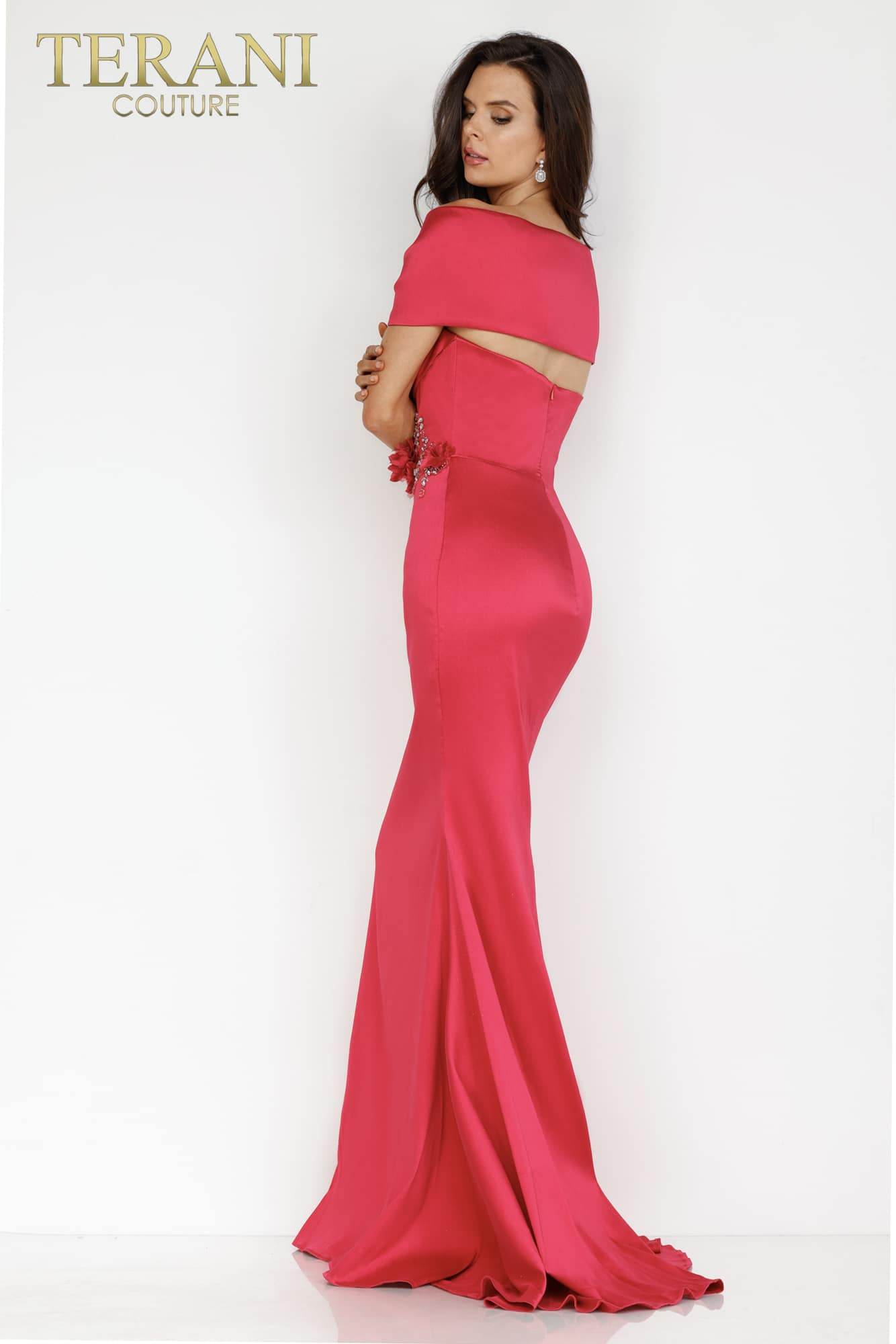 Emerald Long Stretch Mikado Mother of the Bride Dress - 2021M2969
