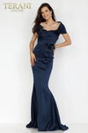 Emerald Long Stretch Mikado Mother of the Bride Dress - 2021M2969