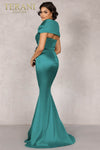 Emerald Long Stretch Mikado Mother of the Bride Dress - 2021M2969