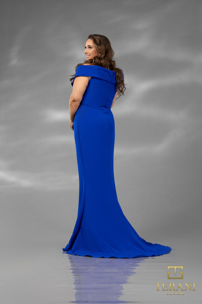 Mother Of The Bride Stretch, Off Shoulder With Bead Applique - 2021M2986