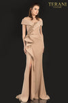 Mother Of The Bride Stretch, Off Shoulder With Bead Applique - 2021M2986