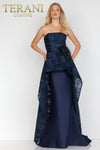 Evening Strapless Gown with Overskirt - 2021E2865