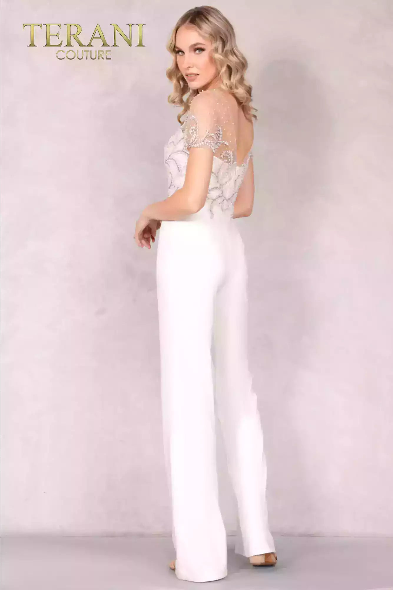 One Piece Evening Dress With Beautiful Embellishments - 2027E2940
