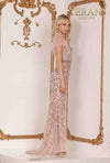 Lattice Beaded Hight Slit Gown -2027GL3248