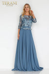 Slate Mother of the BRide Maxi in Sequin Lace - 2027M3086