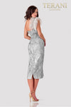 One Shoulder Silver Cocktail Dress - 2111C4557