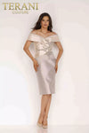 Knee Length Mauve Wine Cocktail Dress - 2111C4560