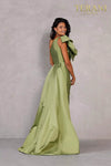 Pewter Evening Dress With Glitz And Glamor - 2111E4728