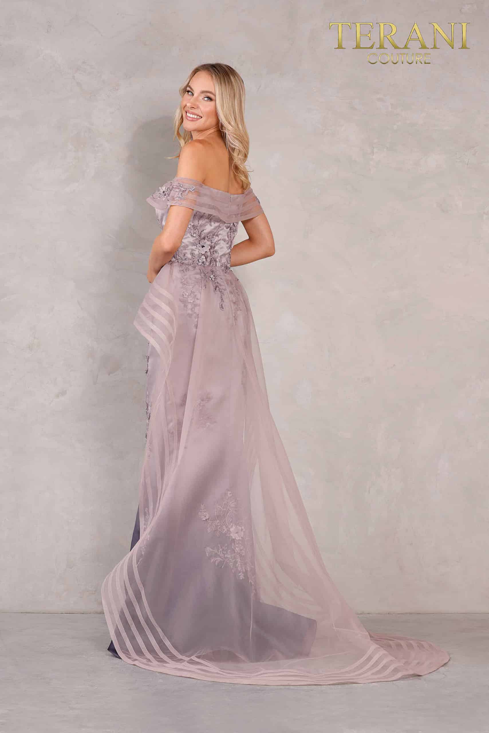 Off-Shoulder Ombre Formal Gown -  2111E4746