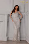 Beaded Long Sleeve Fringe Dress 2111GL5037