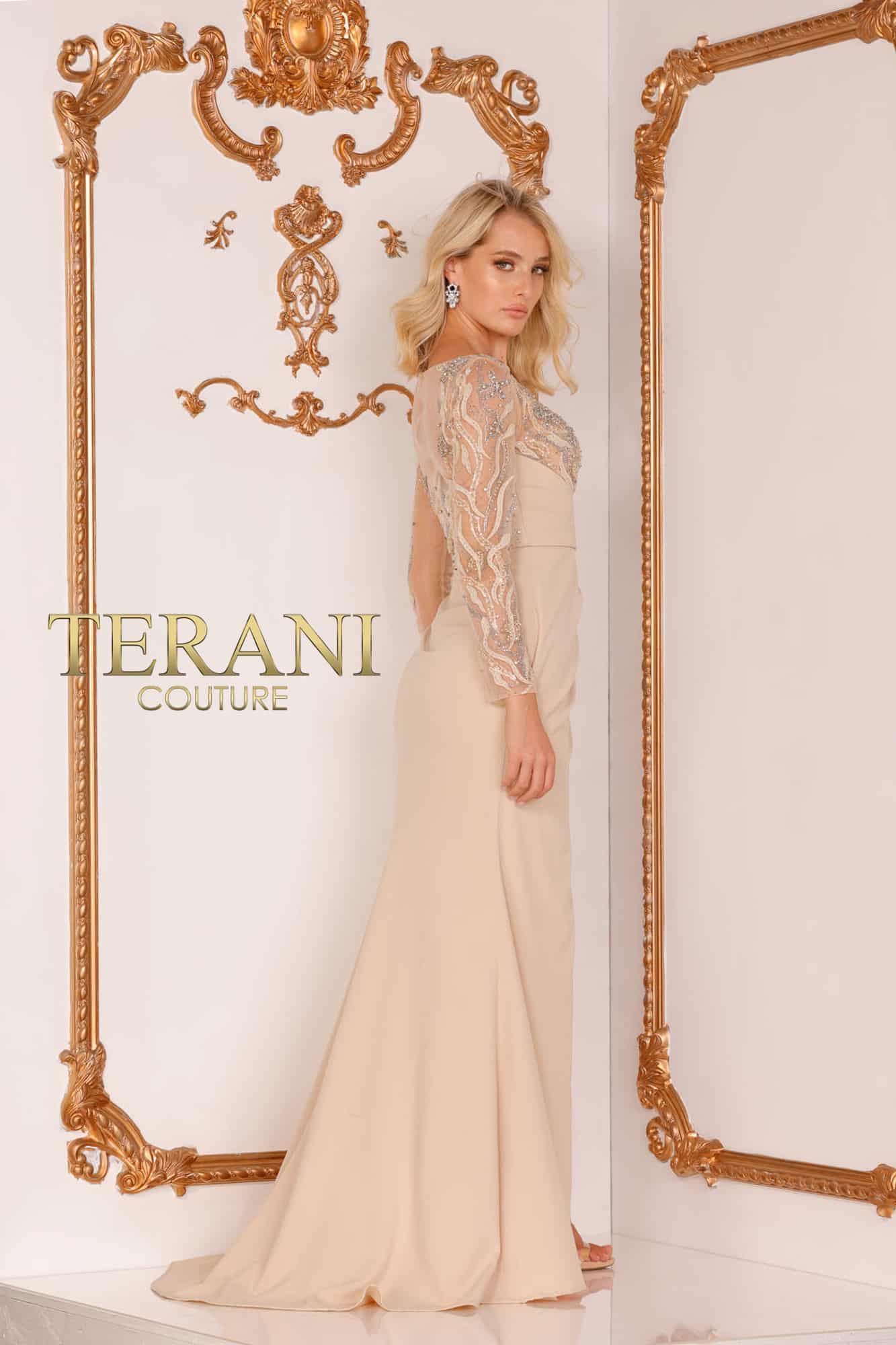 Elegant Champagne Colored Mother Of The Bride Dress - 2111M5266