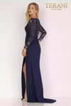 Navy Mother of the Bride Dress with Applique - 2111M5275