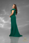 Plus Size Sleek Mother Of The Bride Dress With Asymmetric Embellishments – 2111M5289