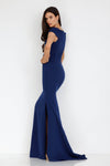 Plus Size Sleek Mother Of The Bride Dress With Asymmetric Embellishments – 2111M5289