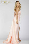 Wrapped Bodice with a High Slit Dress - 2111P4020