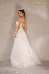Strapless Plunging V-neckline Embroidered A-line Dress - 2111P4055