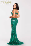 Mirror Embellished Dress with Slit  - 2111P4064