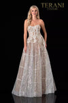 Strapless White Nude Prom Dress - 2111P4105