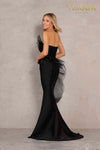 Black Strapless Sweetheart Trumpet Wedding Dress - 2112E4961