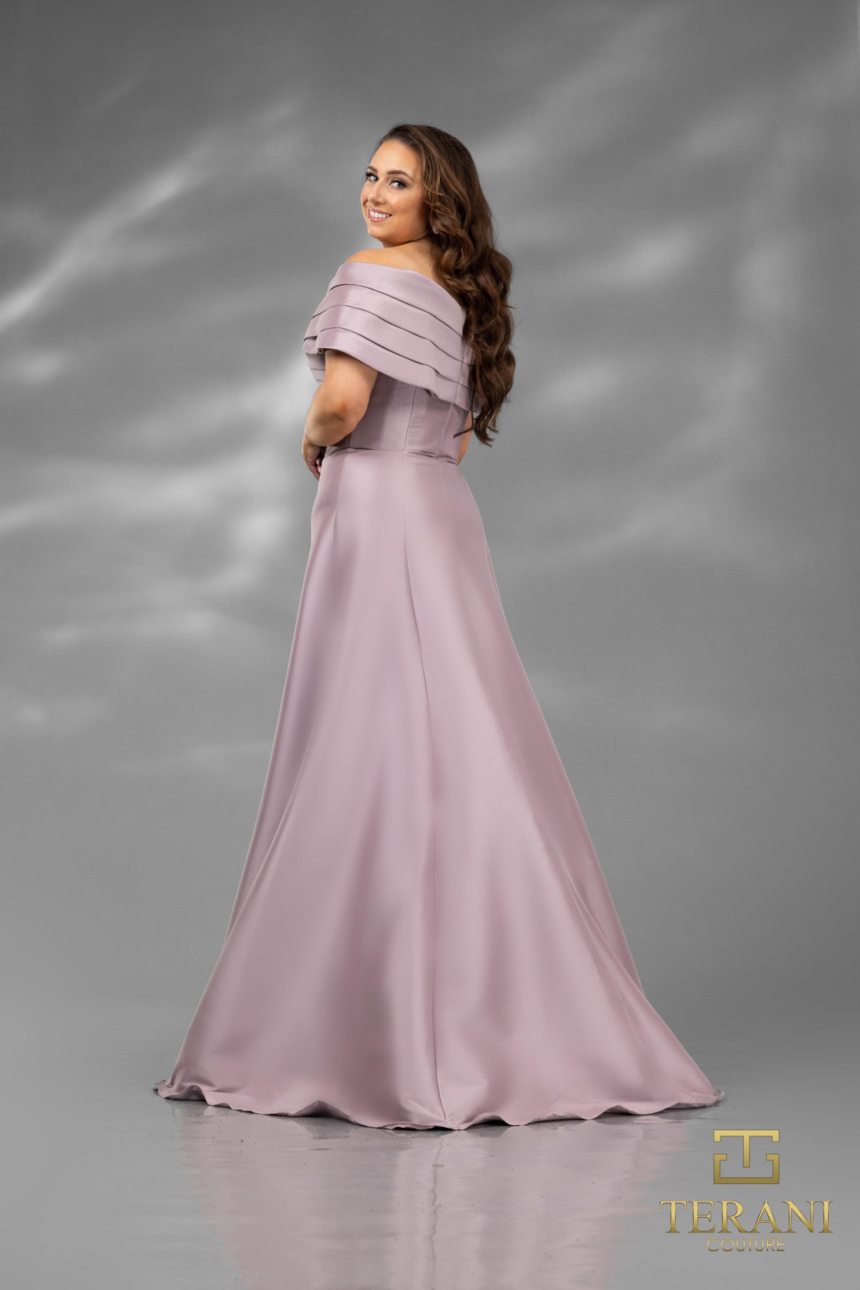 Emerald Long Stretch Mikado Mother Of The Bride Dress - 2112M5404