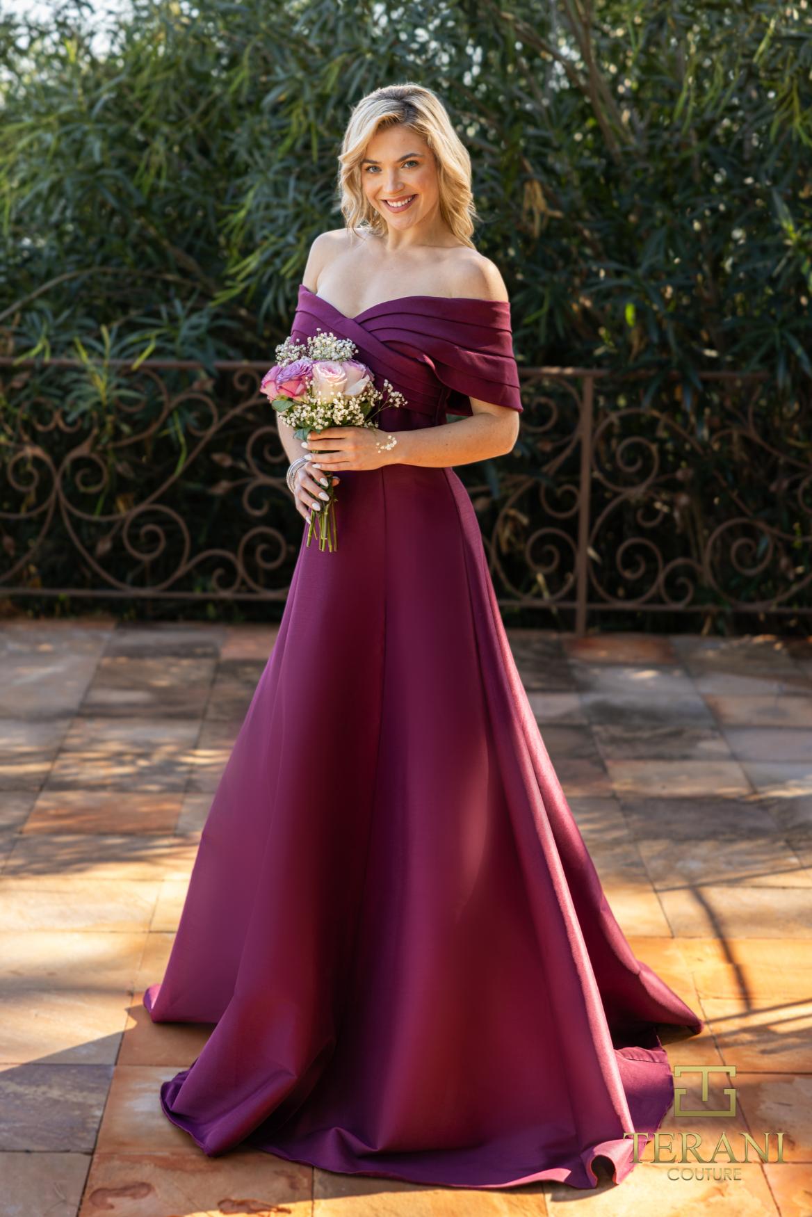 Emerald Long Stretch Mikado Mother Of The Bride Dress - 2112M5404