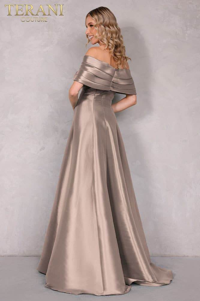 Emerald Long Stretch Mikado Mother Of The Bride Dress - 2112M5404