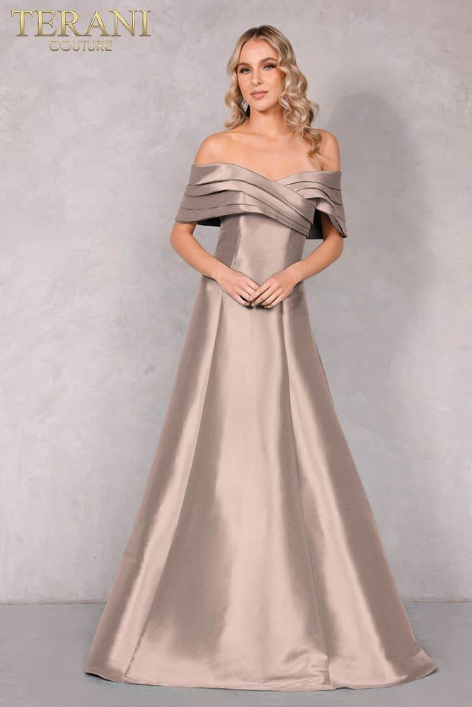 Emerald Long Stretch Mikado Mother Of The Bride Dress - 2112M5404