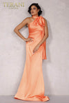 Emerald, Orange Long Charmeuse Prom Dress - 2112P4313