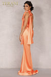 Emerald, Orange Long Charmeuse Prom Dress - 2112P4313