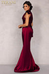 Emerald, Orange Long Charmeuse Prom Dress - 2112P4313