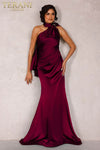 Emerald, Orange Long Charmeuse Prom Dress - 2112P4313
